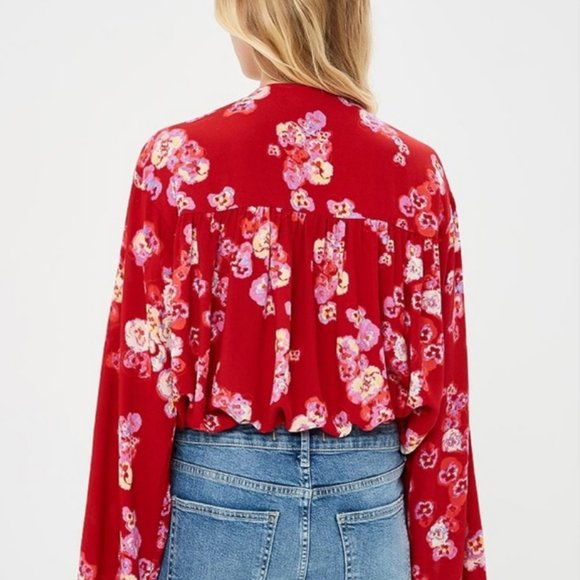 NWT Free People Forties Bodysuit In Floral Print - Picture 4 of 5